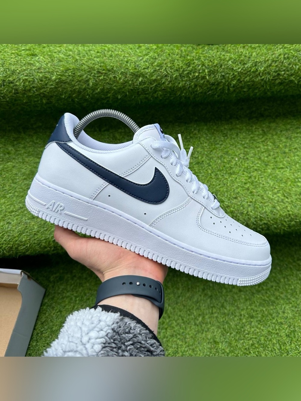 Nike Air Force 1 Low ’07 White College Navy Men’s Shoes Brand New